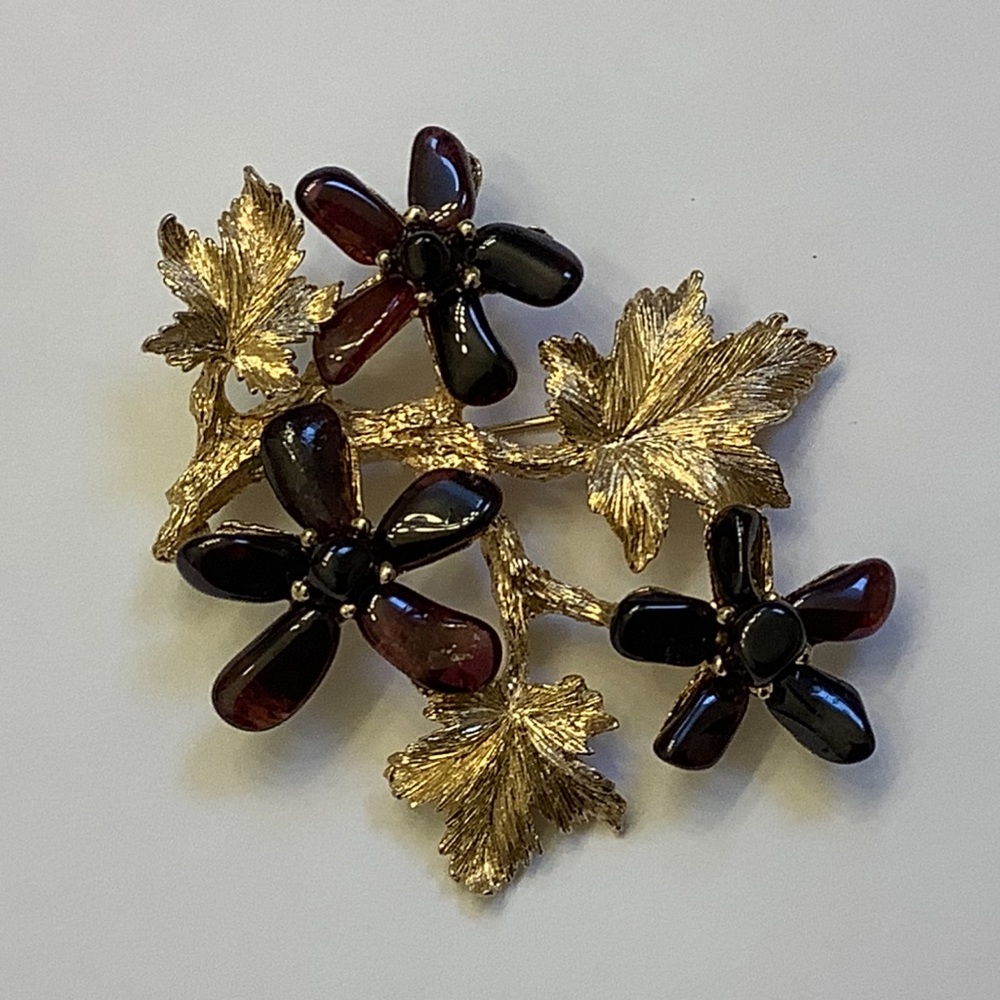 Vintage Larger size Tree Branch and Flower Swoboda Brooch - Picture 10 of 10